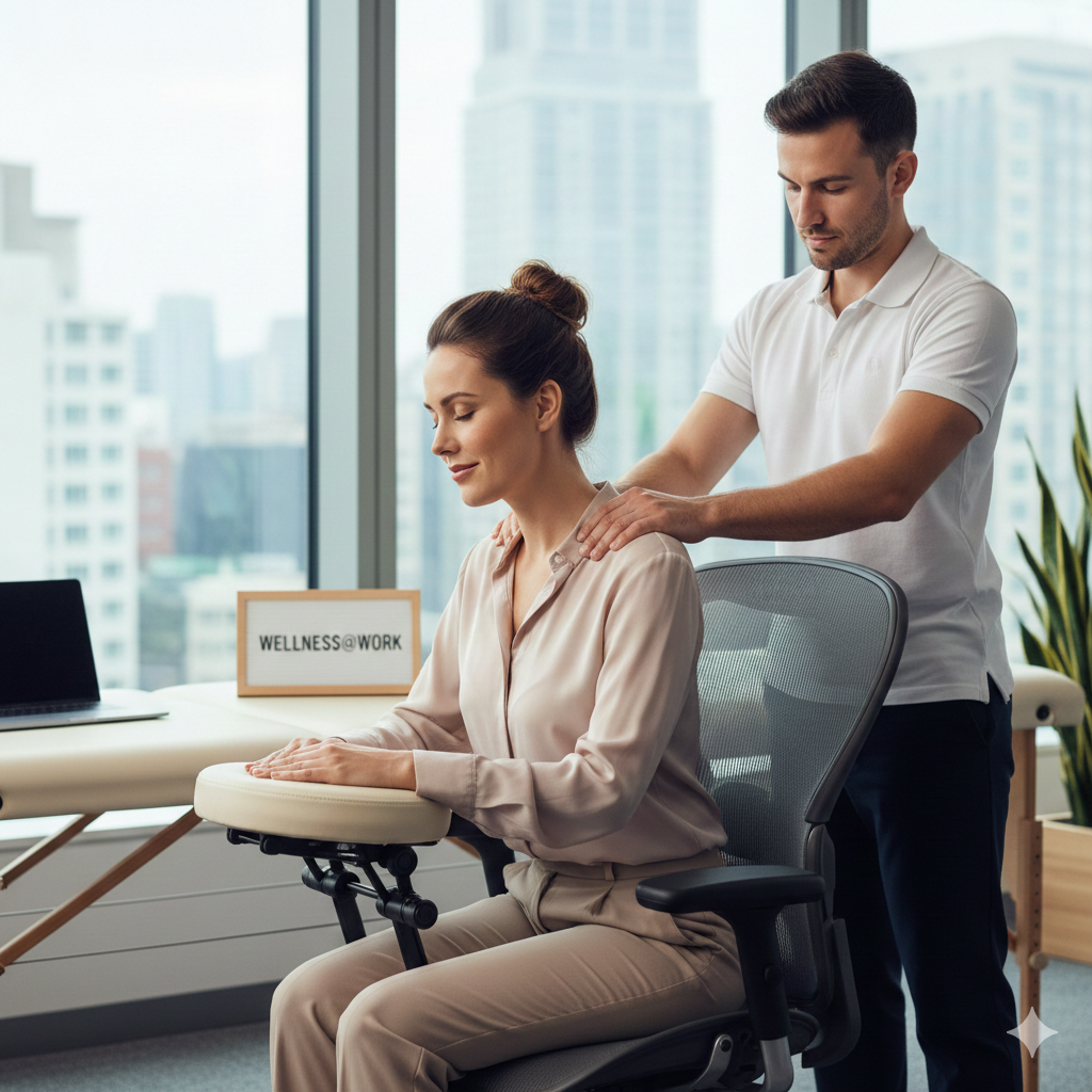 Deep tissue massage for office workers